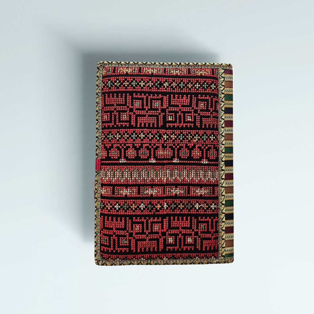 Echoes of Tradition Quran Cover – Red & Black Tatreez Masterpiece ...