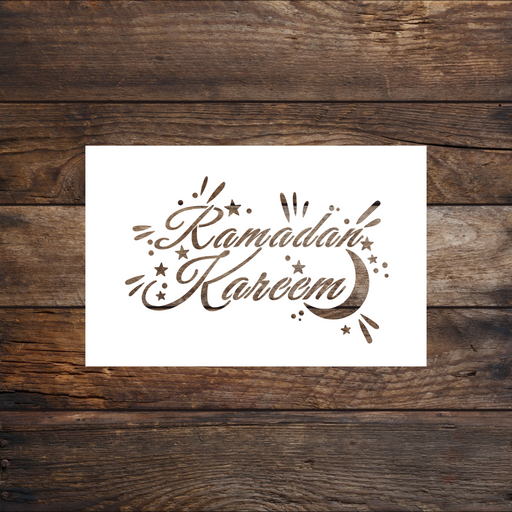 Ramadan Kareem English stencil