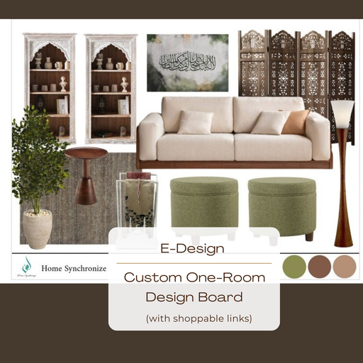E-Design-Custom One-Room Design Board with Shoppable Links