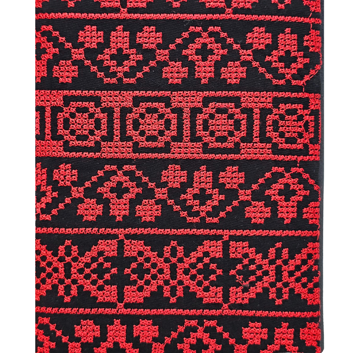 Palestinian Tatreez Quran Cover – Red Geometric Embroidery