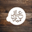 Eid Mubarak (Blessed Eid) Round Cookie Arabic Stencil