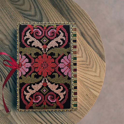 Palestinian Tatreez Quran Cover – Red Floral Embroidery