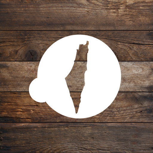 Map of Palestine Round Cookie Stencil