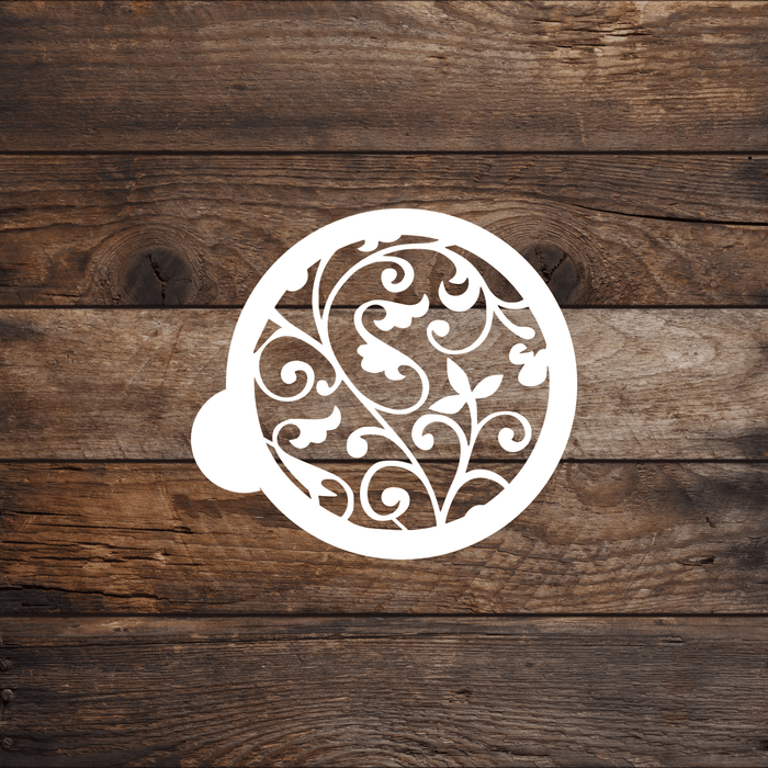 Arabesque Design Round Cookie Stencil by Home Synchronize