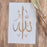 Allah (God) Stencil/flowing design