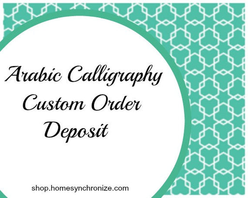 (RESERVED for Jacinda} Deposit for Arabic Calligraphy Stencils & Decals