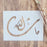 Masha'Allah (Glory be to Allah) Flowing design Stencil