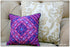 Pillow Cover Hand Stitched with Palestinian Patterns-Purple